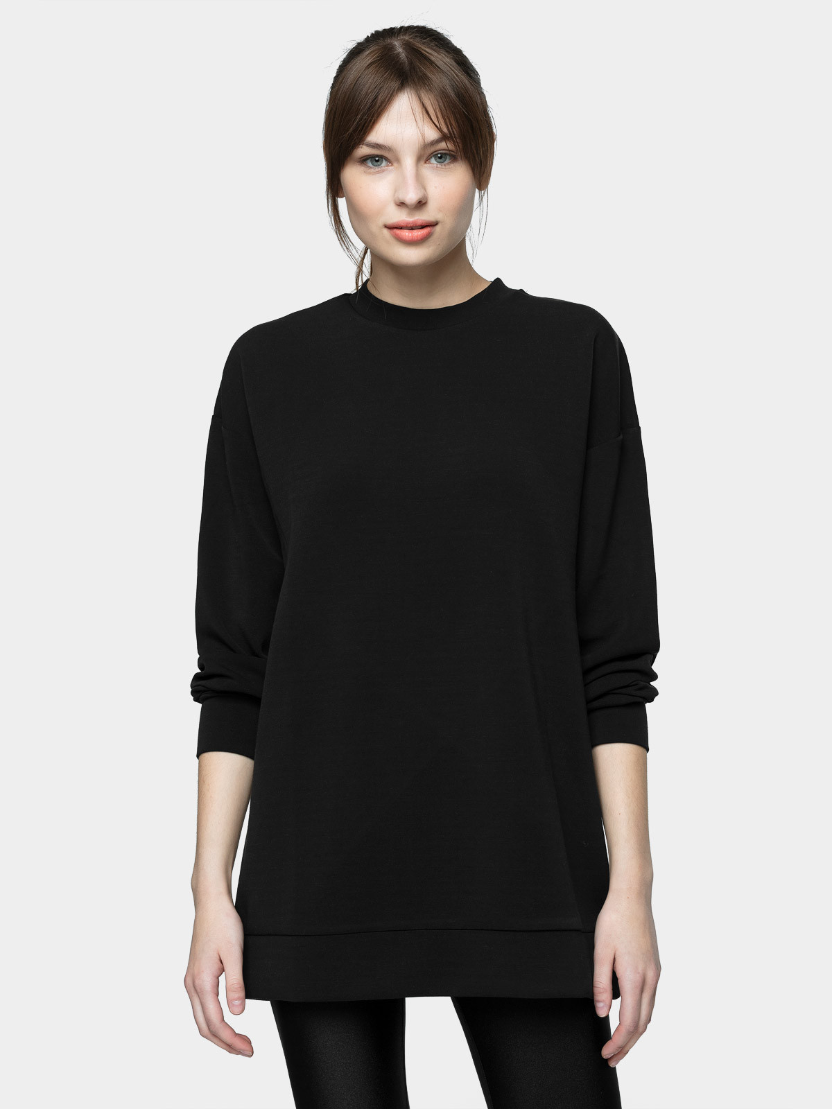 Levně 4F H4L21-BLD010 DEEP BLACK Dámská mikina