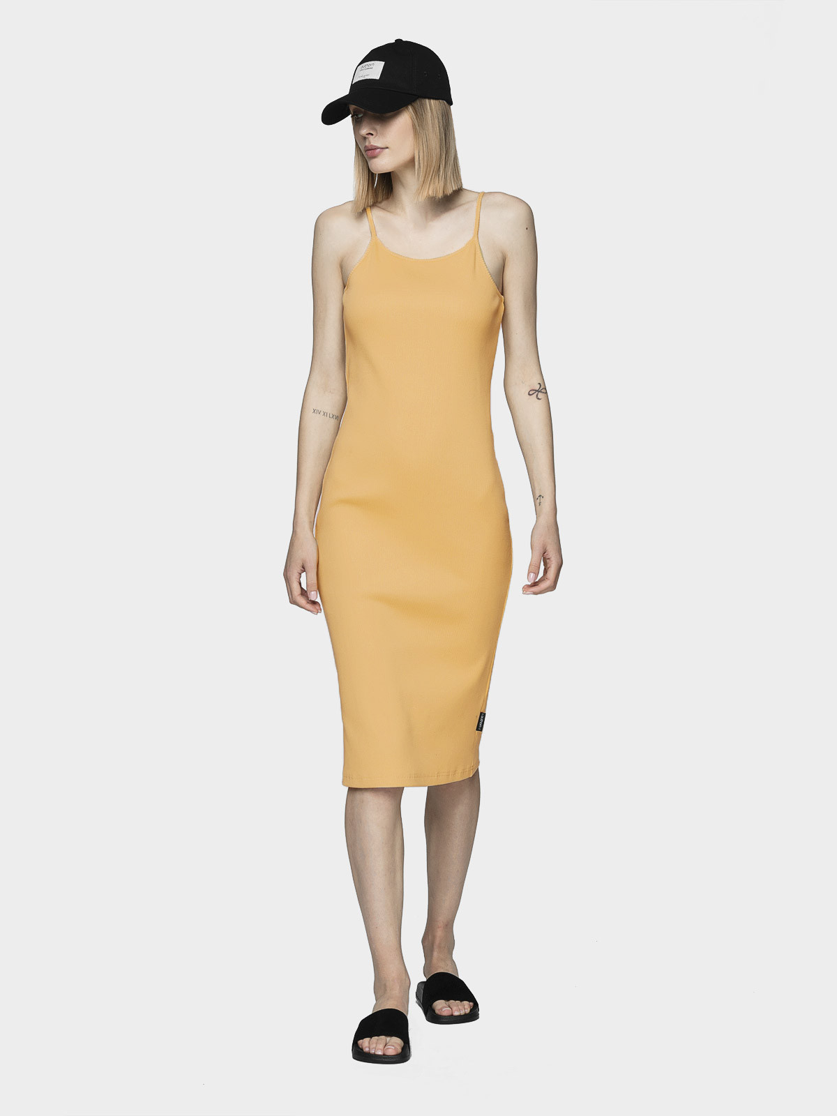 Levně Outhorn HOL21-SUDD601 LIGHT LEMON Dámské šaty