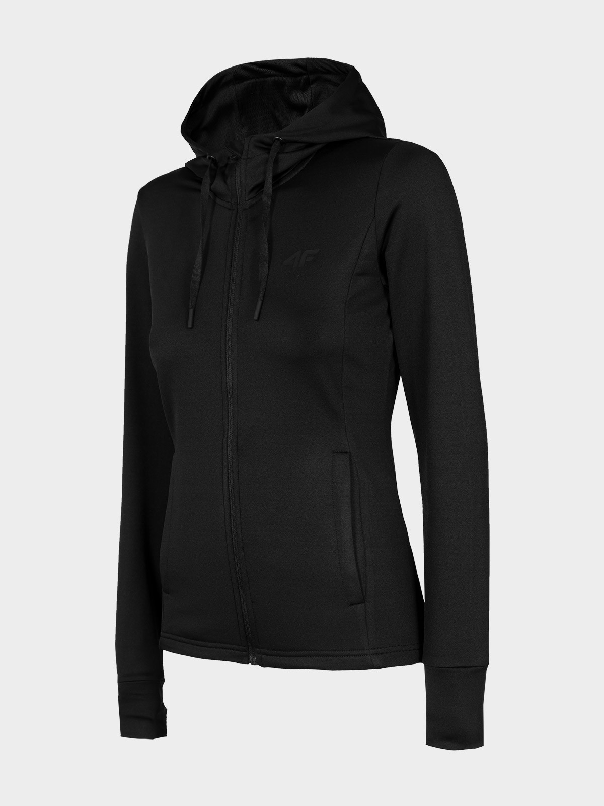 Levně 4F H4L22-BLDF350 DEEP BLACK Dámská mikina