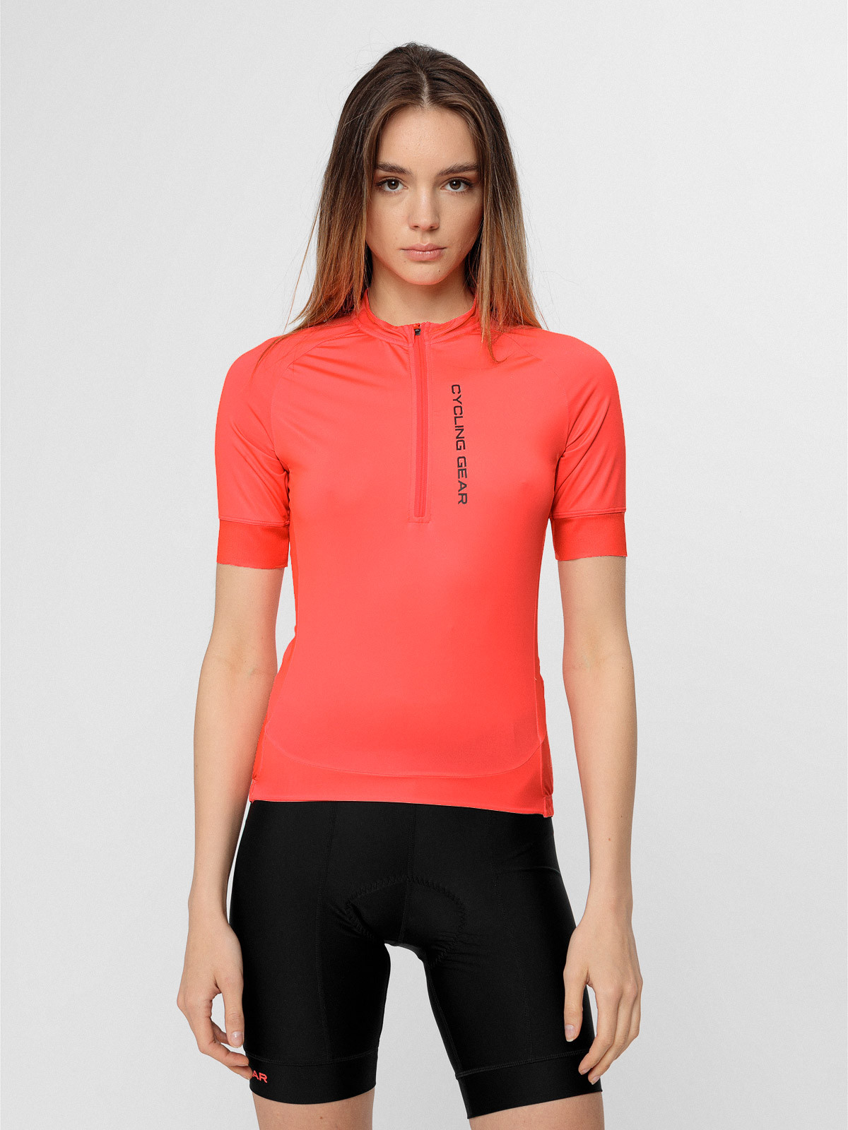 Levně 4F H4L22-RKD001 RED Dámský cyklistický dres