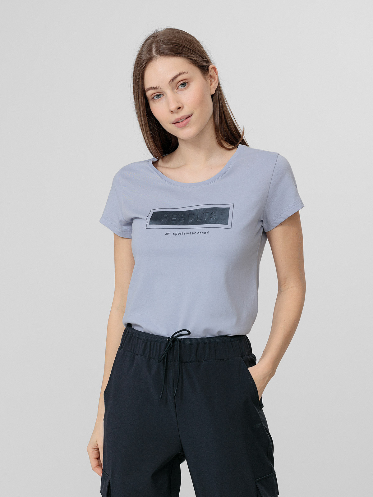 4F H4L22-TSD042 LIGHT BLUE Dámske tričko US XS H4L22-TSD042 LIGHT BLUE