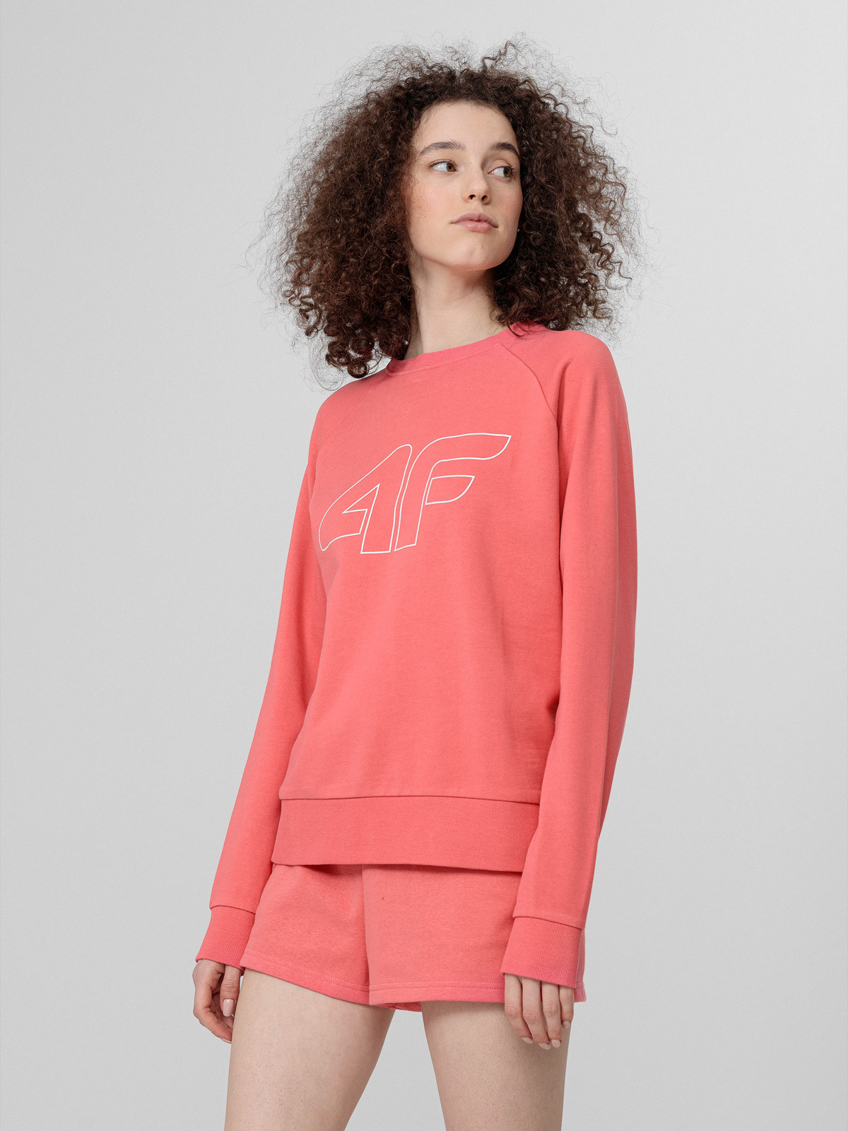 Levně 4F H4L22-BLD350 CORAL Dámská mikina