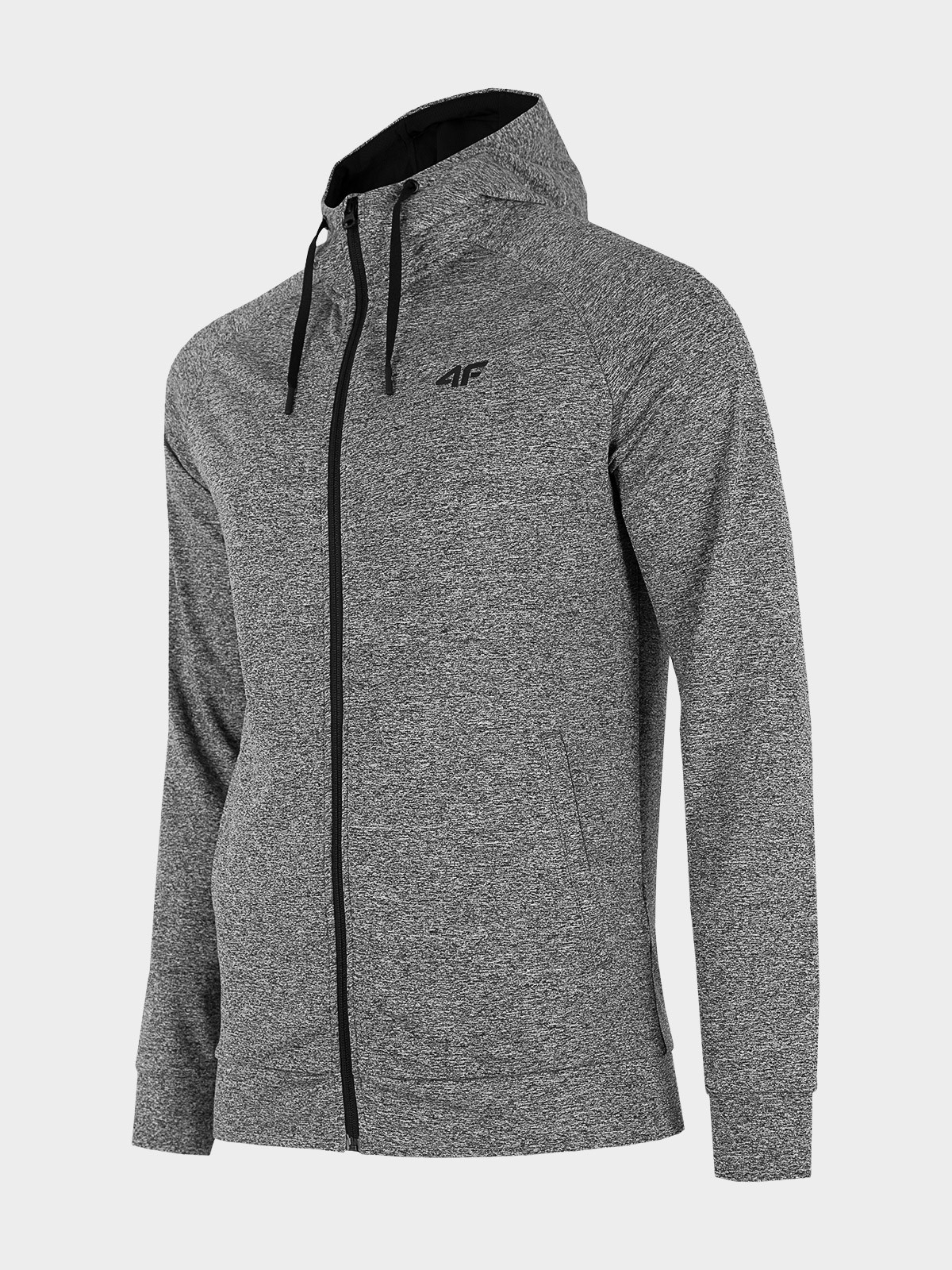 Levně 4F H4L22-BLMF350 COLD LIGHT GREY MELANGE Pánská mikina