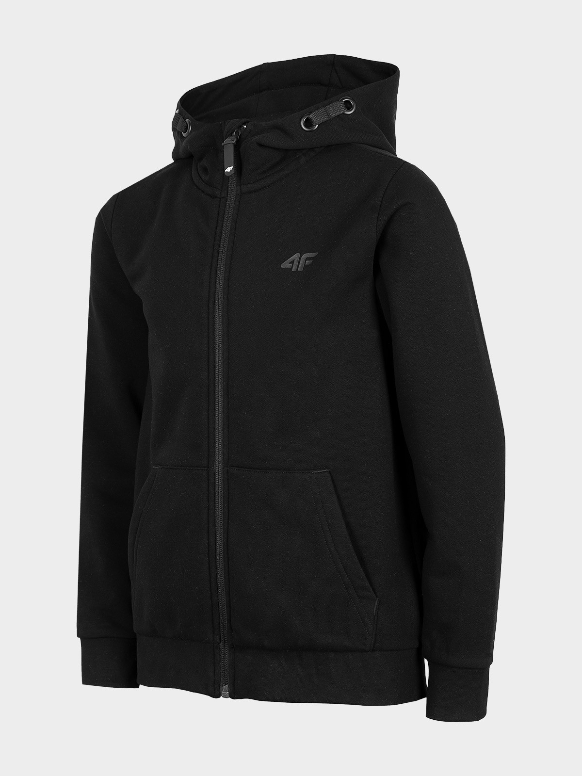 Levně 4F HJL22-JBLM001 DEEP BLACK Dětská mikina