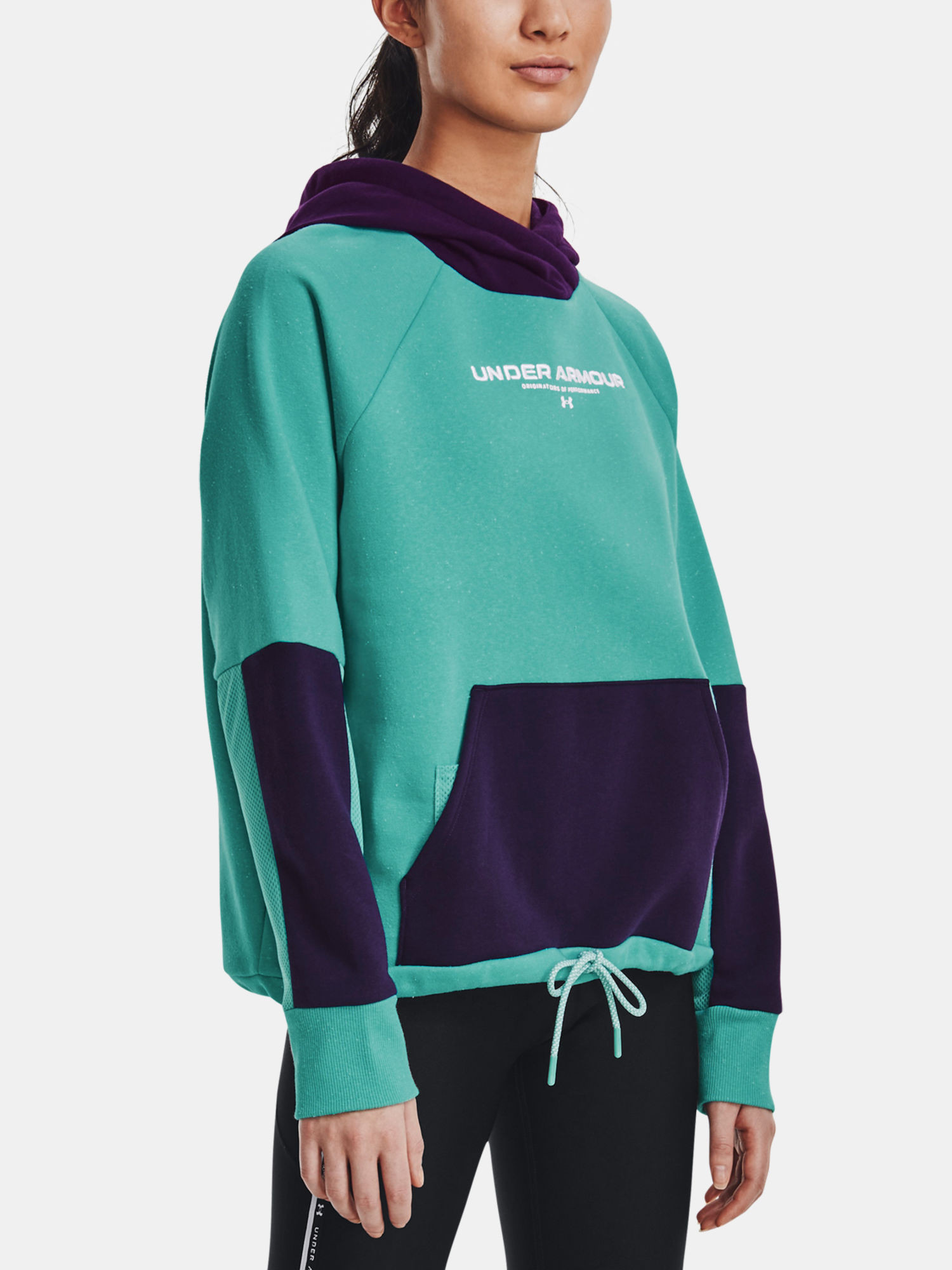 Levně Under Armour Rival + Fleece Hoodie Dámská mikina