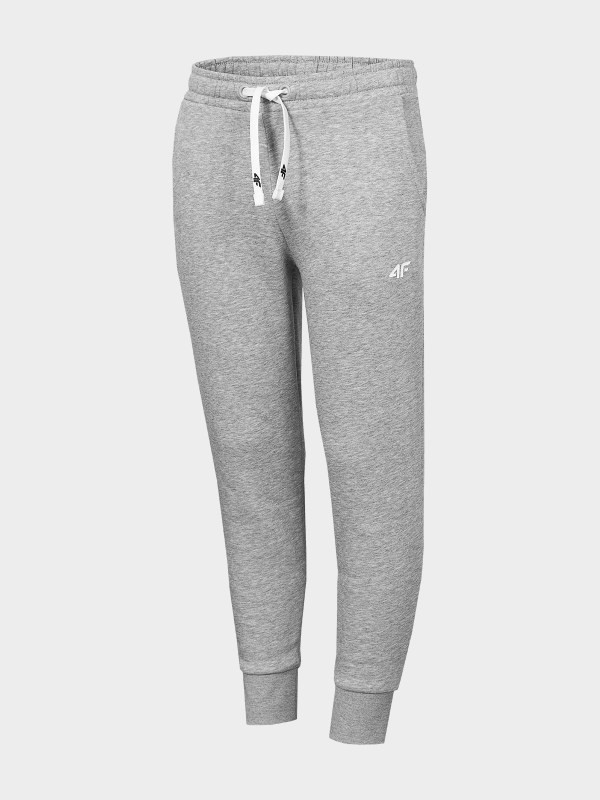 4F HJL22-JSPDD001 COLD LIGHT GREY MELANGE Detské tepláky EU 122 HJL22-JSPDD001 LIGHT GREY MEL