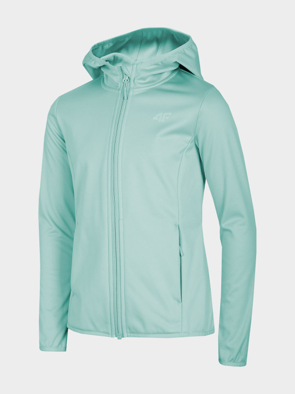 Levně 4F HJL22-JSFD001 MINT Dětská softshellová bunda