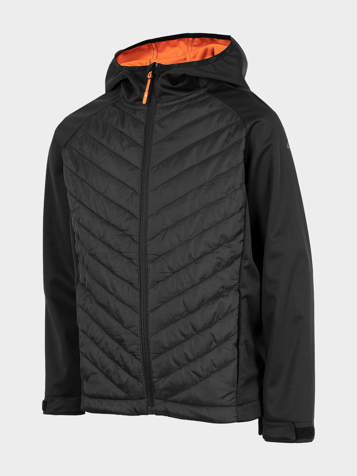 Levně 4F HJZ22-JSFM002 DEEP BLACK Dětská softshellová bunda