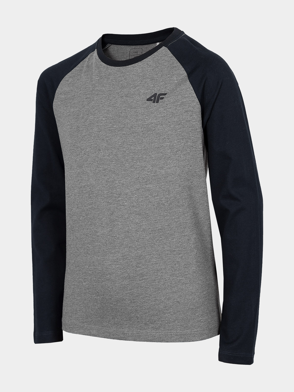 Levně 4F HJZ22-JTSML001 MIDDLE GREY MELANGE Dětské triko