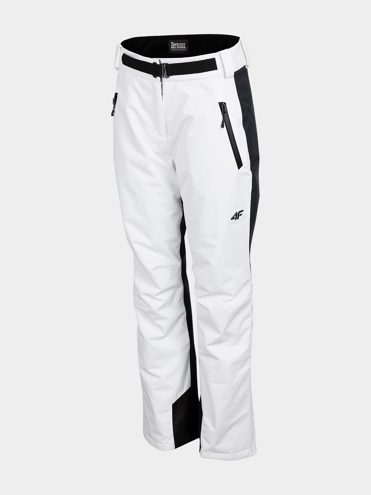 Levně 4F H4Z22-SPDN006 WHITE Dámské lyžařské kalhoty