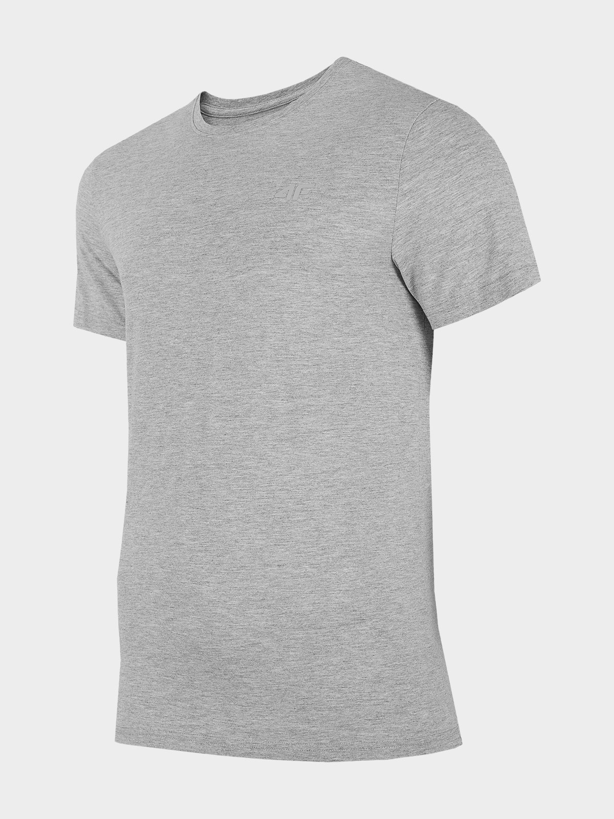 Levně 4F H4Z22-TSM352 COLD LIGHT GREY MELANGE Pánské tričko