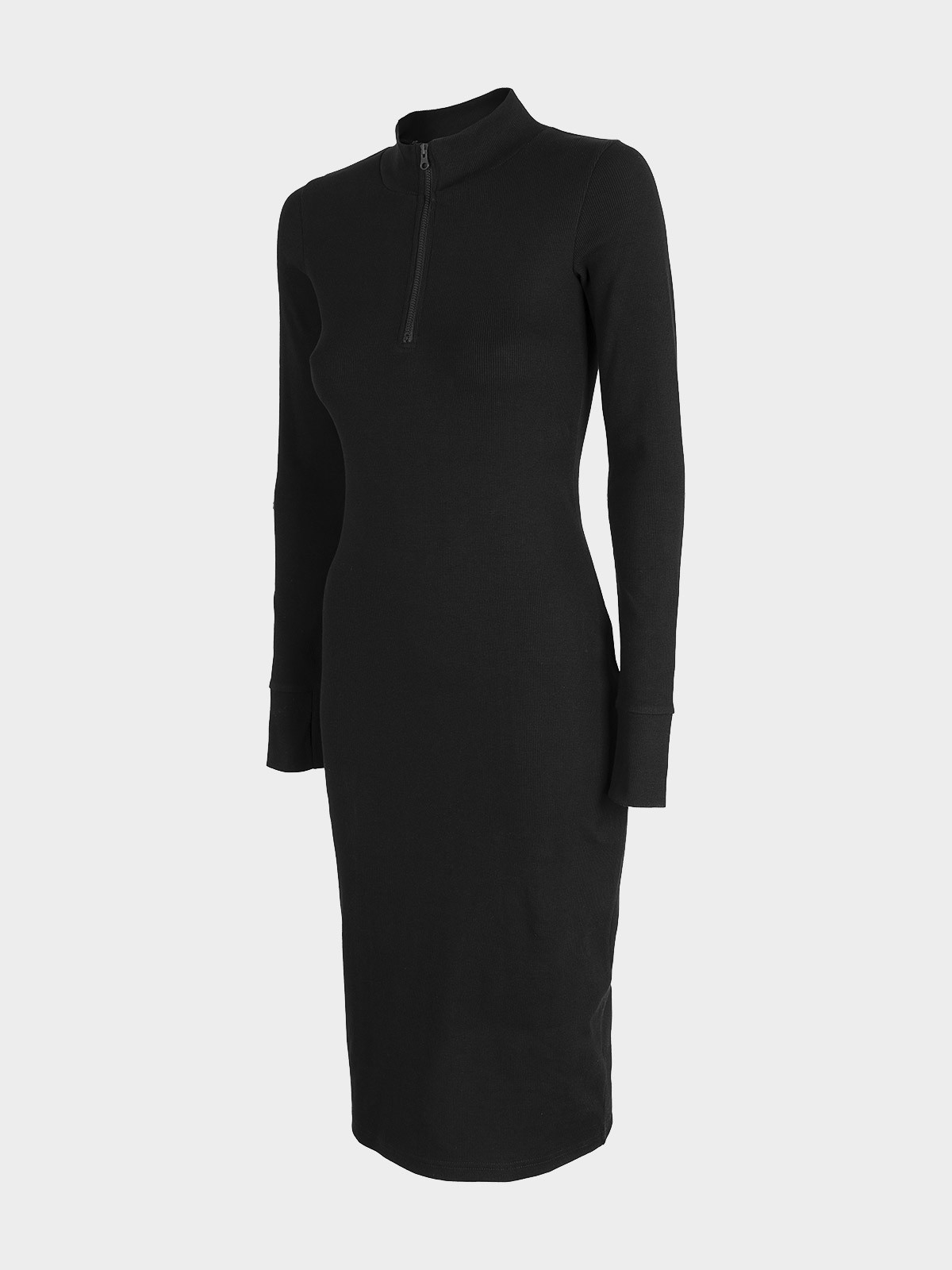 Levně 4F H4Z22-SUDD012 DEEP BLACK Dámské šaty