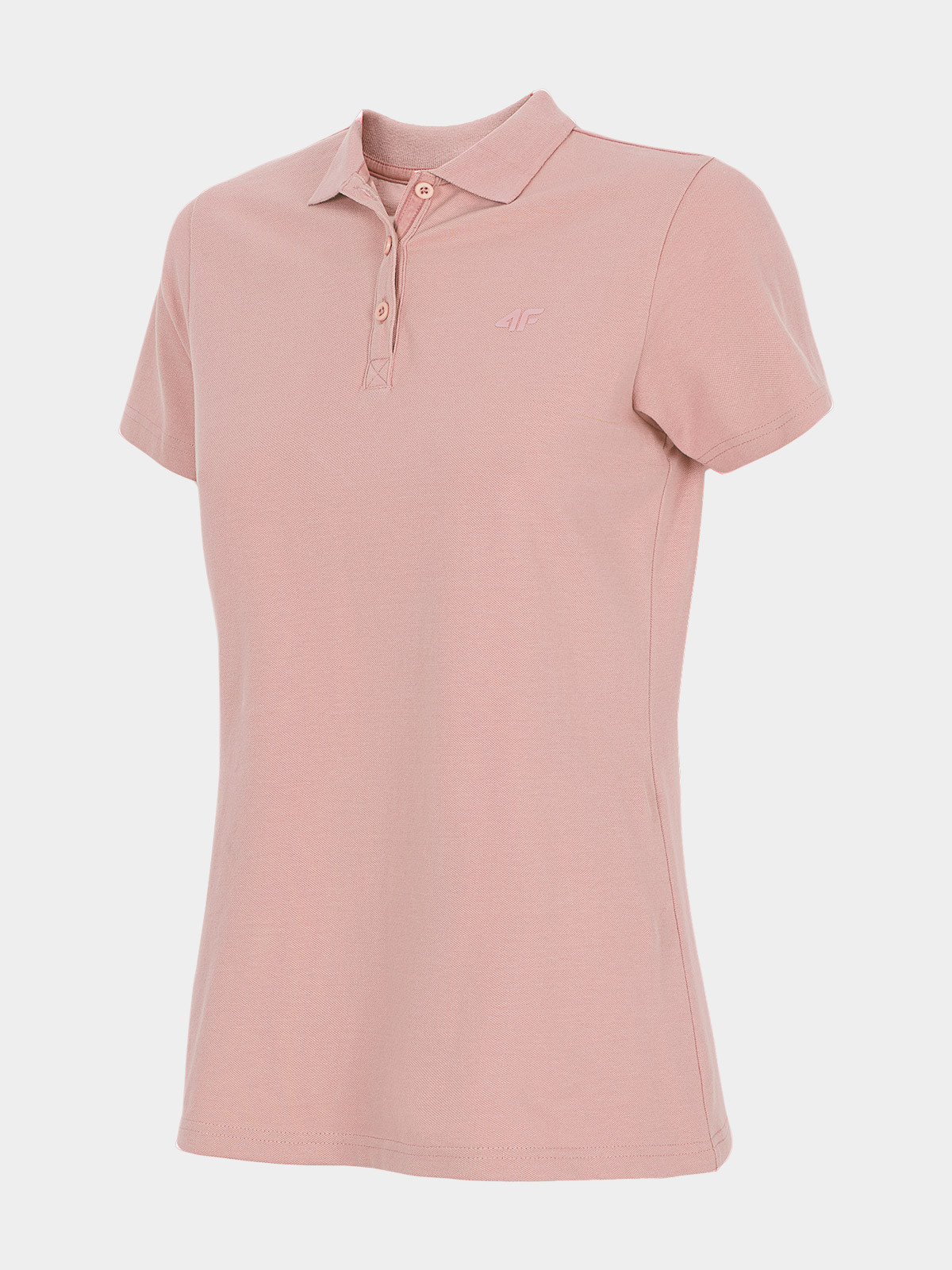 Levně 4F H4Z22-TSD355 LIGHT PINK Dámské polo tričko