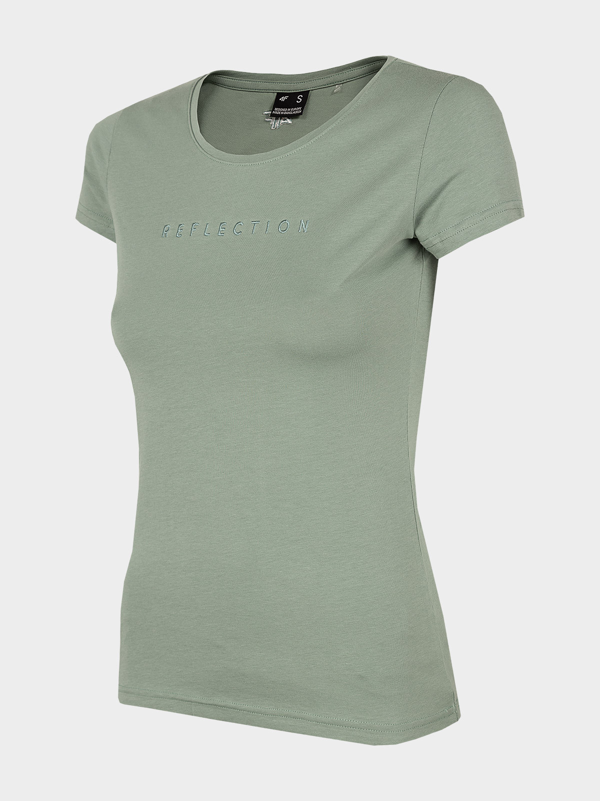 Levně 4F H4Z22-TSD029 LIGHT GREEN Dámské tričko