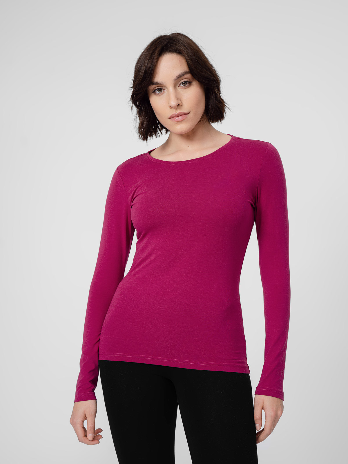 Levně 4F 4FSS23TLONF085 DARK PINK Dámské tričko