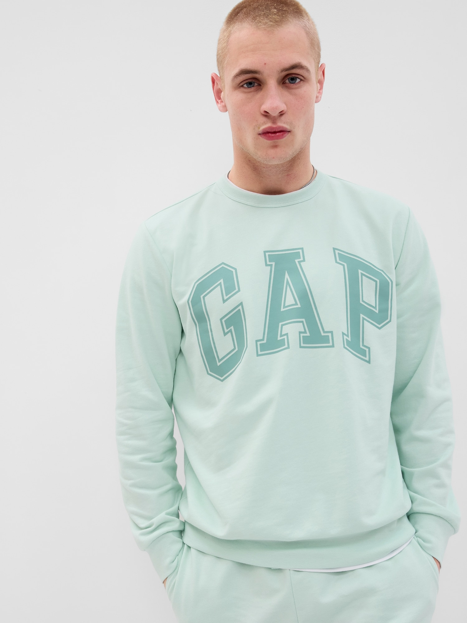 Levně GAP V-SP 23 INTX LOGO DB CREW Pánská mikina