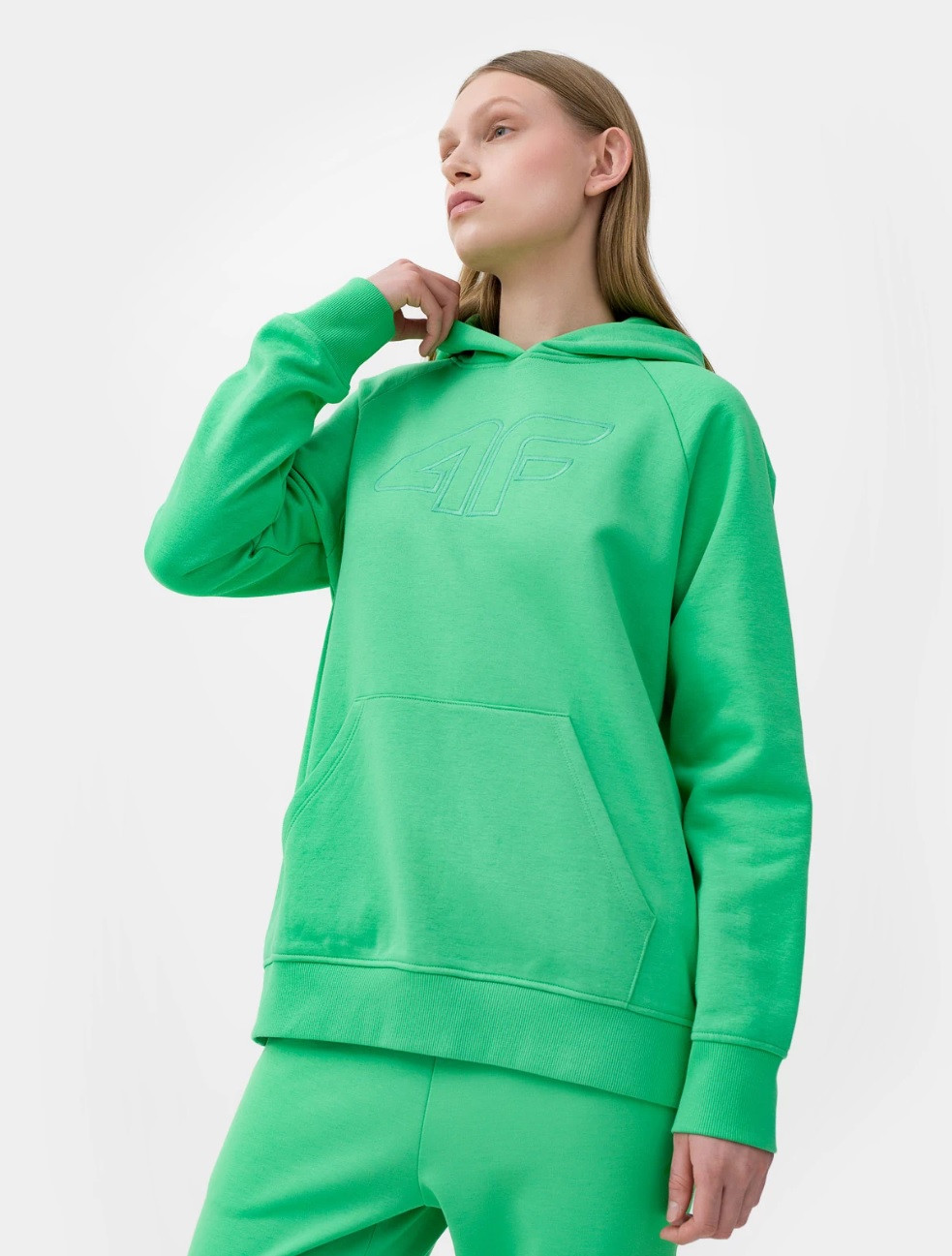Levně 4F 4FSS23TSWSF535 GREEN Dámská mikina