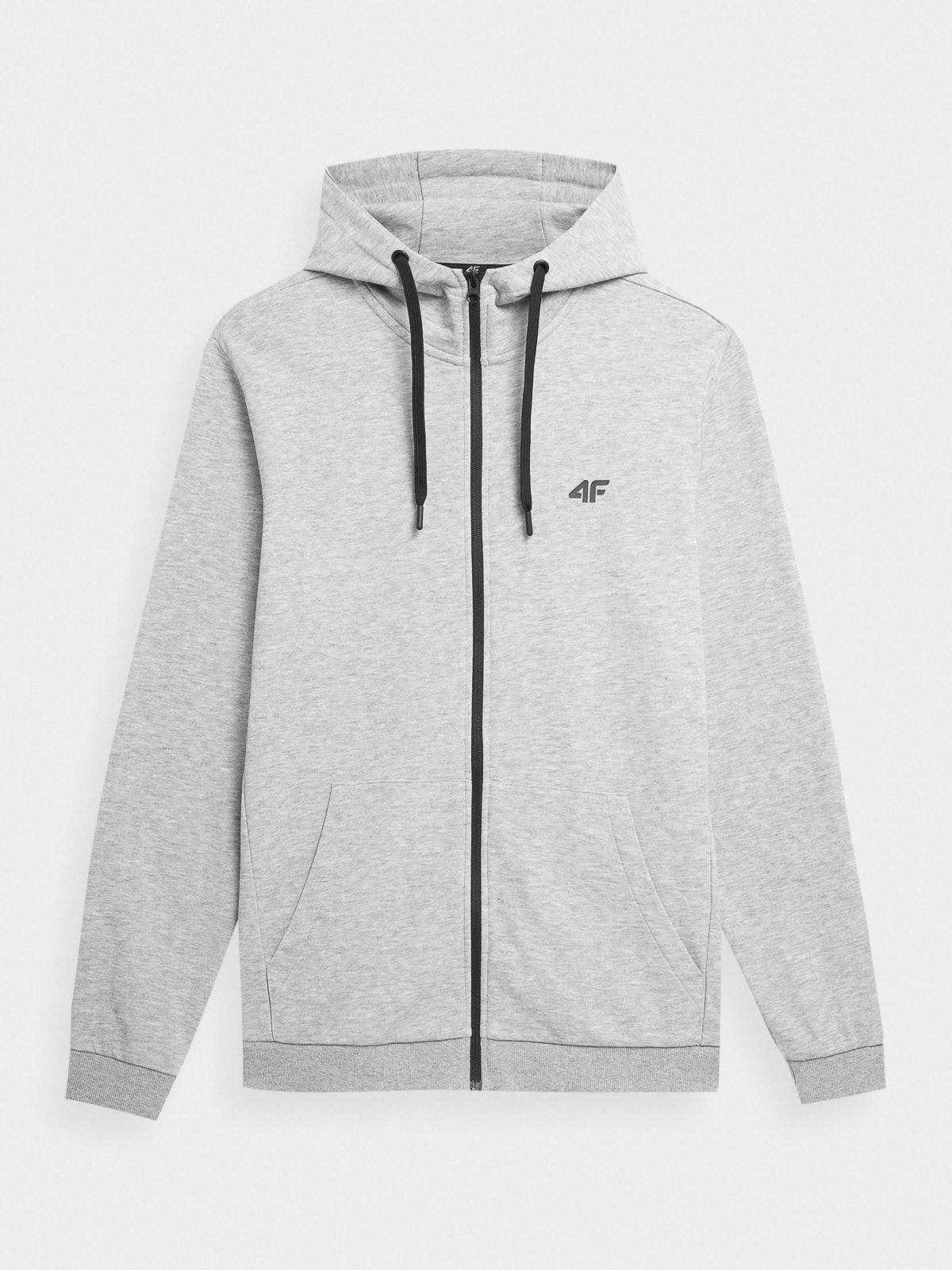 Levně 4F 4FAW23TSWSM695 COLD LIGHT GREY MELANGE Pánská mikina