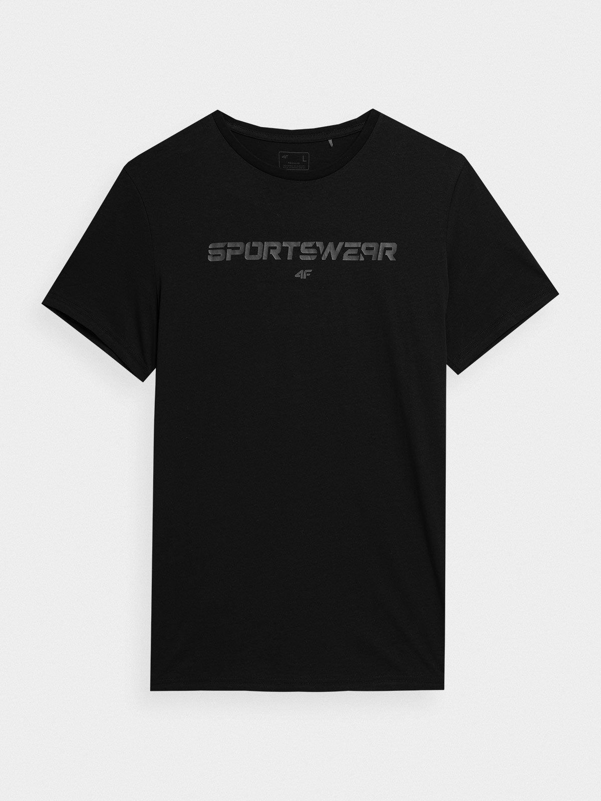 Levně 4F 4FAW23TTSHM0950 DEEP BLACK Pánské tričko