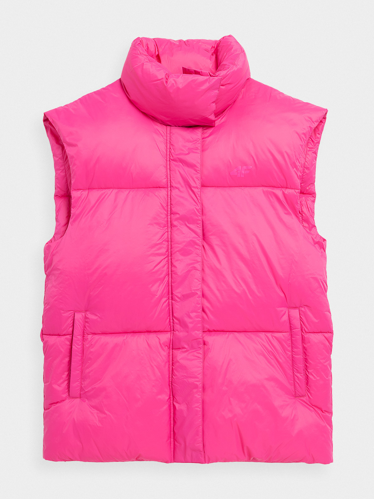 4F 4FAW23TVESF075 HOT PINK Dámska vesta US S 4FAW23TVESF075 HOT PINK