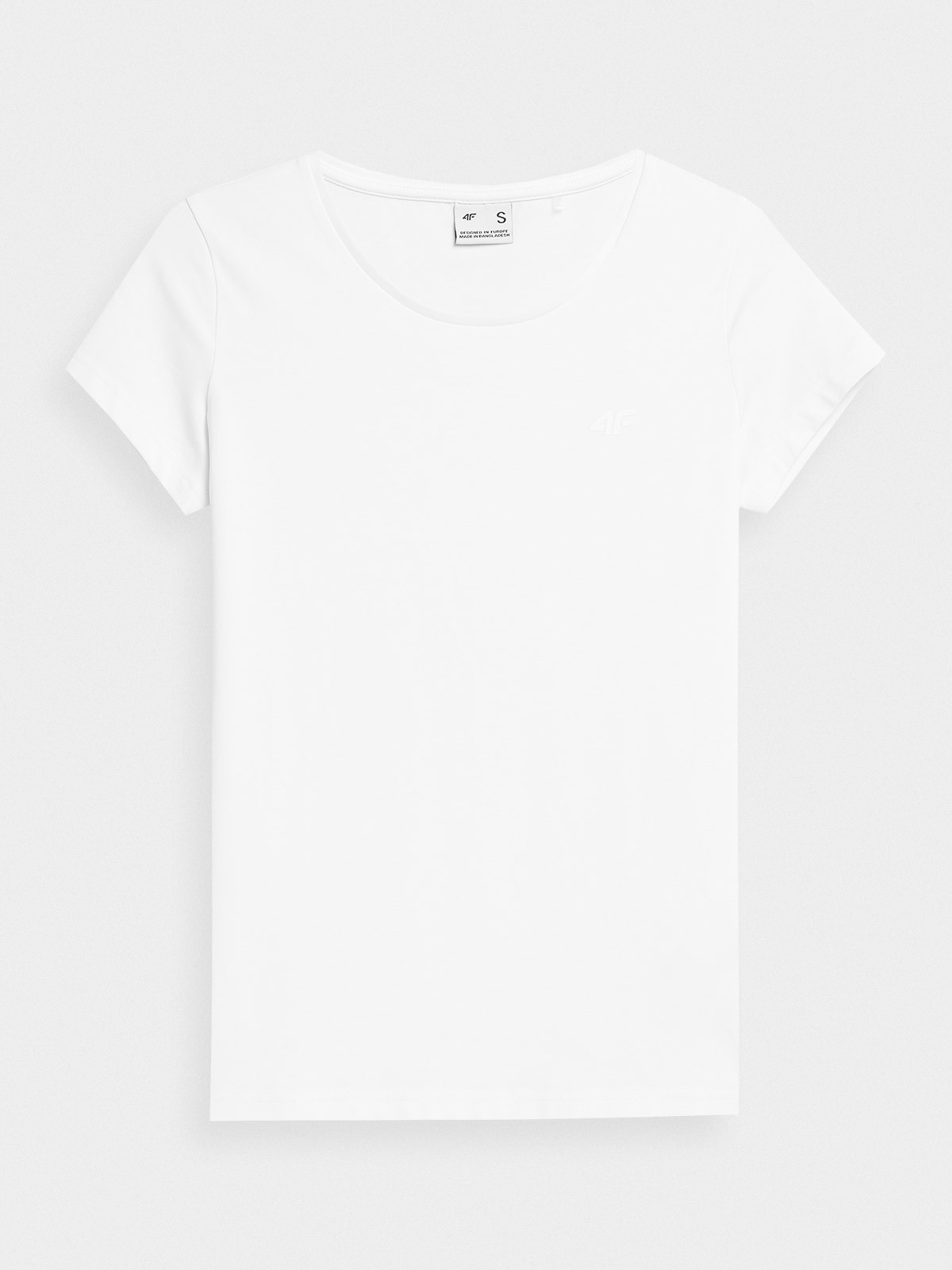 Levně 4F 4FAW23TTSHF0906 WHITE Dámské tričko