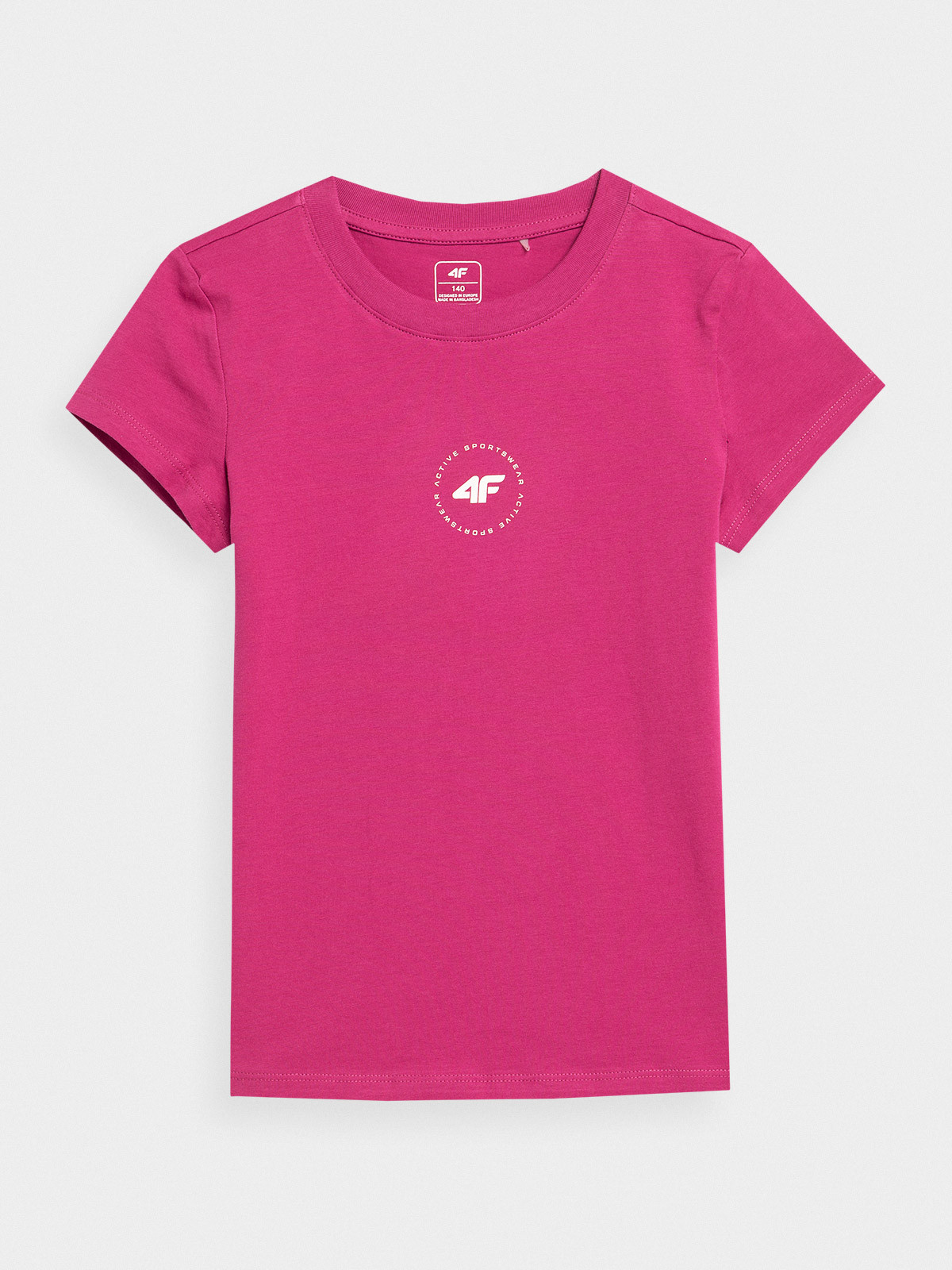 Levně 4F 4FJAW23TTSHF0817 DARK PINK Dětské tričko
