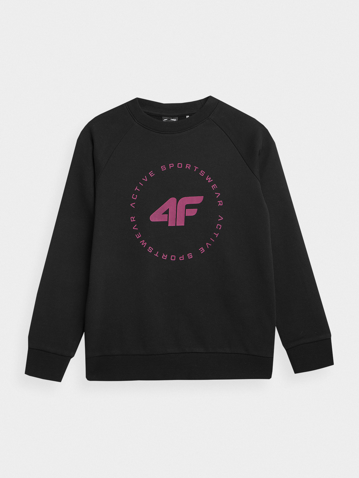 Levně 4F 4FJAW23TSWSF637 DEEP BLACK Dětská mikina