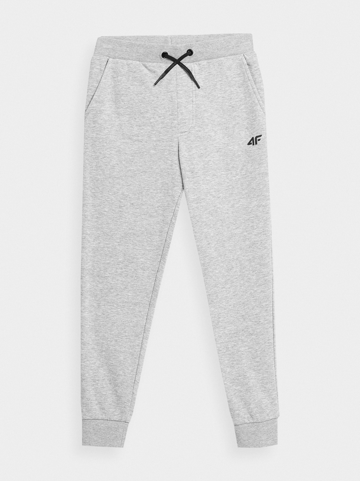 Levně 4F 4FJAW23TTROM411 COLD LIGHT GREY MELANGE Dětské tepláky