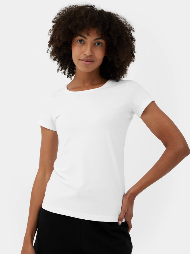 Levně 4F 4FSS23TTSHF580 WHITE Dámské tričko