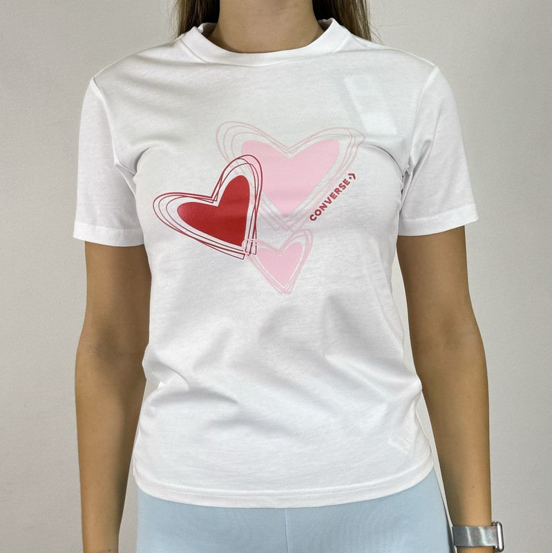 converse RADIATING LOVE SS SLIM GRAPHIC TEE 2 Dámské tričko